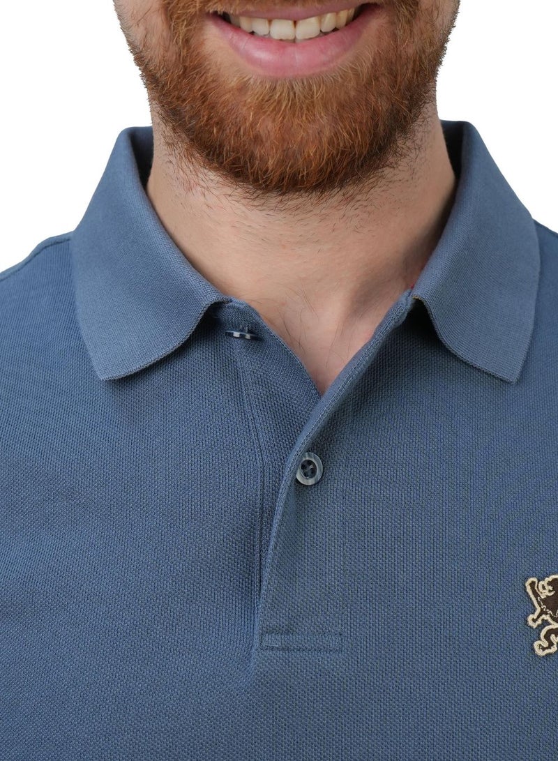 GIORDANO Men's Performance Polo: Classic Piqué, Tipped Collar, Embroidered Detail - Image 3